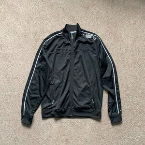 Y2K Emo Mall Goth Black White Zip Up Vest